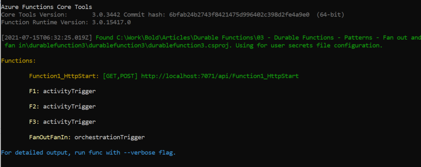 Durable Functions - Patterns - Fan out and fan in